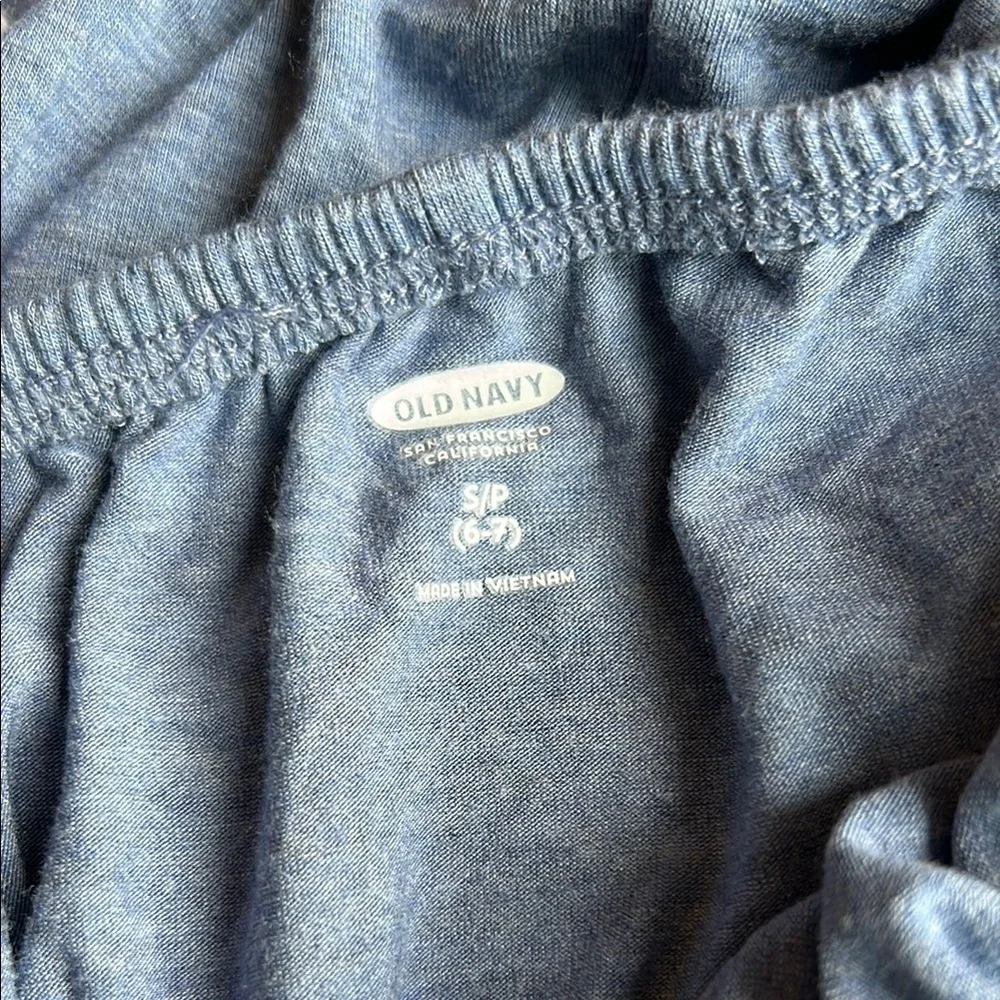 Old Navy Blue Ruffled off the shoulder top​ - Picture 3 of 4